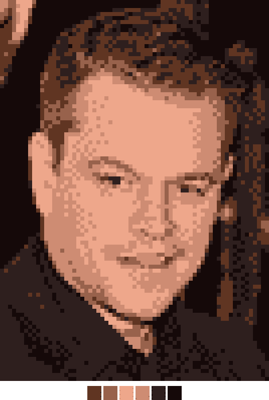 Matt Damon cross-stitch pattern – free!